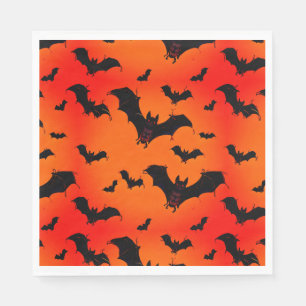Serviette En Papier Voler des chauves-souris caricaturales sur un Arri