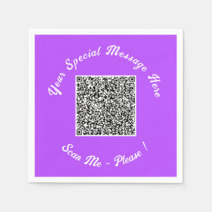 Serviette En Papier Vos serviettes de code QR exemple de texte et de c
