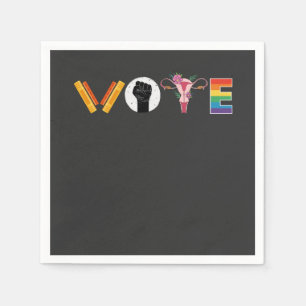 Serviette En Papier VOTE Books Uterus LGBT Support