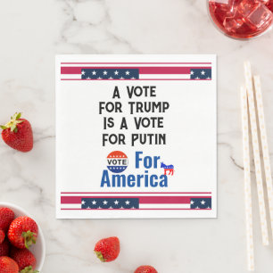 Serviette En Papier Vote pour America Paper Napkin