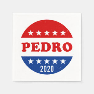 Serviette En Papier Vote pour Pedro en 2020 Bouton amusant d'électeur