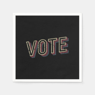 Serviette En Papier Vote Pro Choix Président Élection Féministe