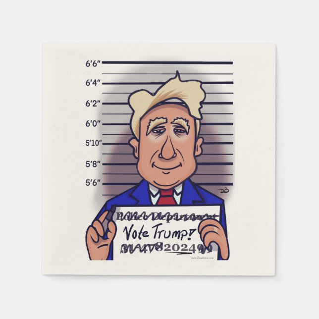 Serviette En Papier Vote Trump (Devant)