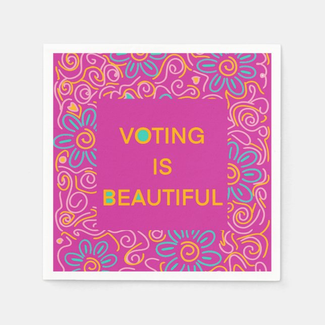Serviette En Papier Voter Napkin (Devant)