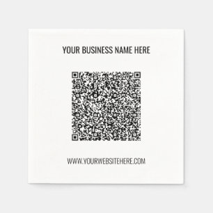 Serviette En Papier Votre code QR et votre Modèle de serviettes de tex