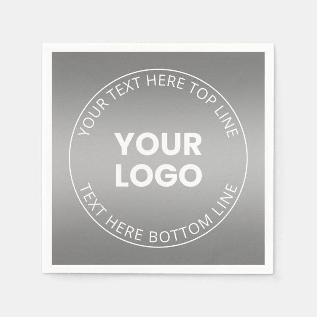 Serviette En Papier Votre logo avec modification de n'importe quelle c (Devant)