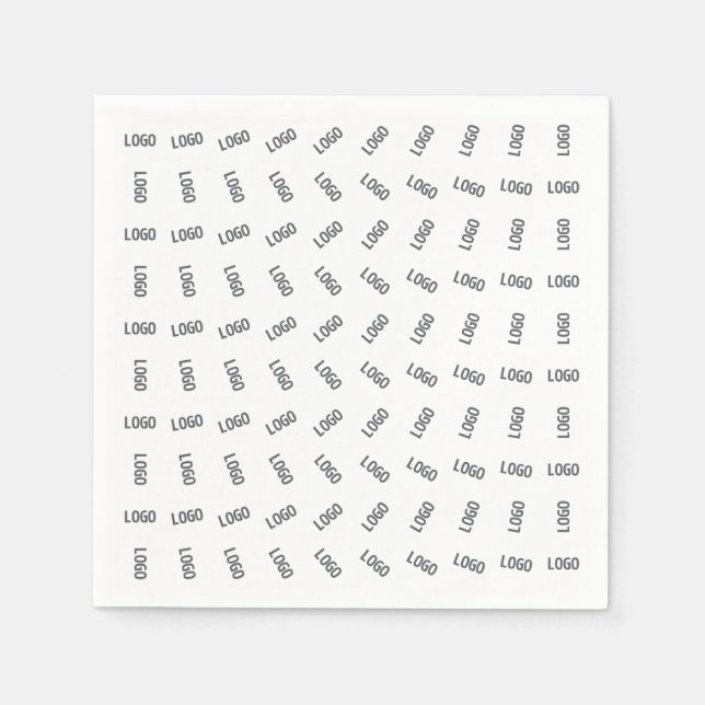Serviette En Papier Votre logo d'entreprise | Conception de Motif Logo (Devant)