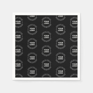 Serviette En Papier Votre logo et texte modifiable Motif répétitif