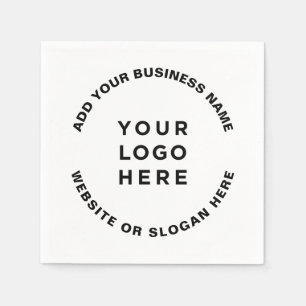 Serviette En Papier Votre logo et texte simple professionnel
