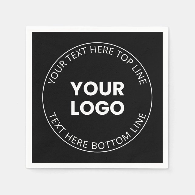 Serviette En Papier Votre logo minimaliste (Devant)