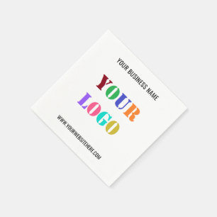 Serviette En Papier Votre logo Nom Site Web Napkins Société promotionn