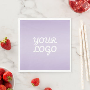 Serviette En Papier Votre logo & ombre simple moderne Lavande