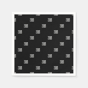 Serviette En Papier Votre logo ou toute image   Bandes diagonales