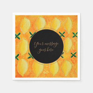 Serviette En Papier Votre message Lemons