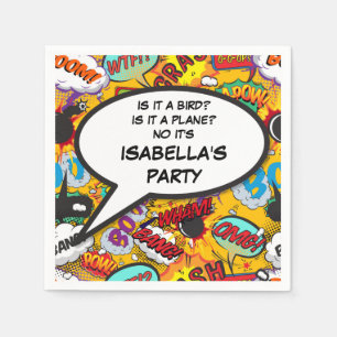 Serviette En Papier Votre message Voix Bubble Amusant Retro Comique Li