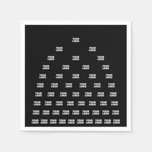 Serviette En Papier Votre Motif d'arche unique Logo   Noir (modifiable