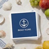 Votre nom de bateau Ancre de mer bleue