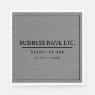 Serviette En Papier Votre nom d'entreprise ou marque, etc. gris foncé 