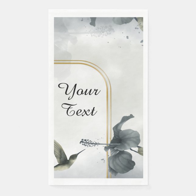 Serviette En Papier Votre texte personnalisé - Colibri personnalisé (Devant)