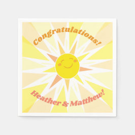 Serviette En Papier Vous êtes mon Baby shower Sunshine