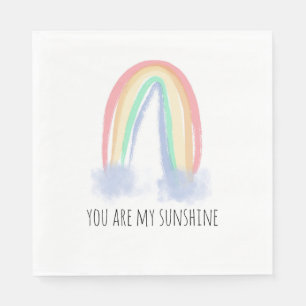 Serviette En Papier Vous êtes mon eau de soleil aquarelle arc-en-ciel