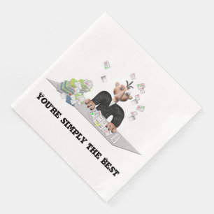 Serviette En Papier Vous êtes simplement le meilleur texte personnalis