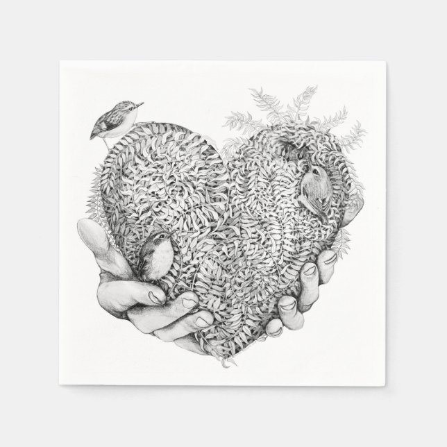 Serviette En Papier Vous tenez ma serviette du Coeur (Devant)