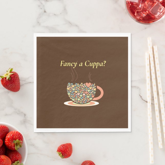 Serviette En Papier Vous voulez un Cuppa ? Thé, c'est ça. (En situation)