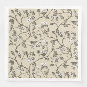 Serviette En Papier Voyage à la Paruline de Château Beige