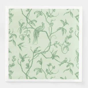 Serviette En Papier Voyage au Château Peacock Green