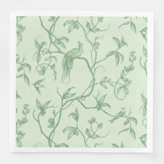 Serviette En Papier Voyage au Château Peacock Green