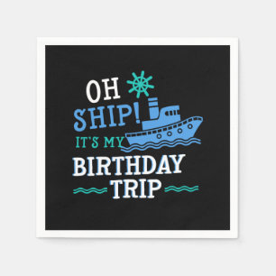 Serviette En Papier Voyage d'anniversaire Croisière croisière Vacances