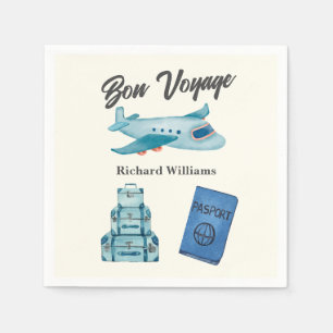 Serviette En Papier Voyage de retraite Aventure Bon Voyage Avion