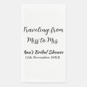 Serviette En Papier Voyage enterrement de vie de jeune fille ajouter n
