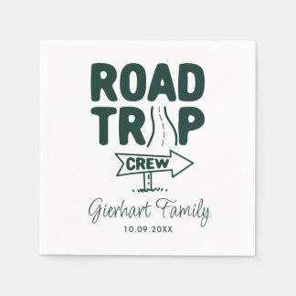 Serviette En Papier Voyage sur route Vacances famille Swag sur mesure