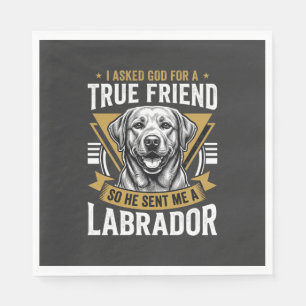 Serviette En Papier Vrai chien labrador ami