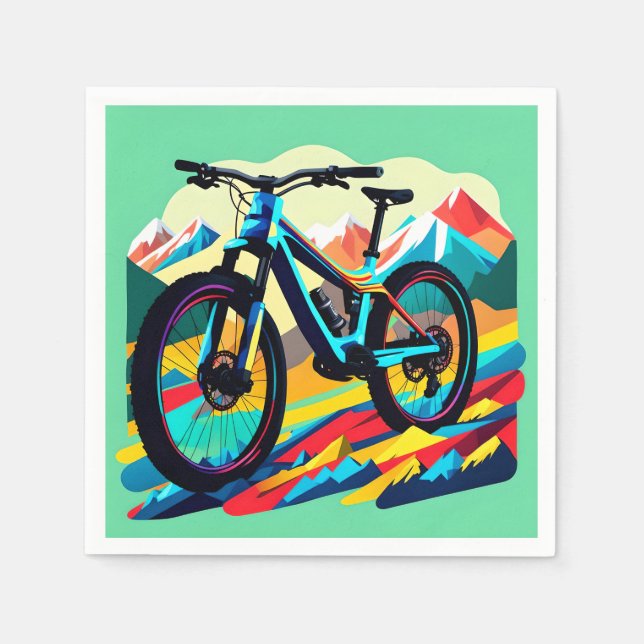 Serviette En Papier VTT Art VTT Downhill (Devant)