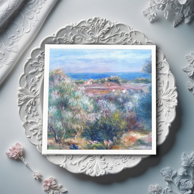 Serviette En Papier Vue mer par Auguste Renoir (Créateur téléchargé)