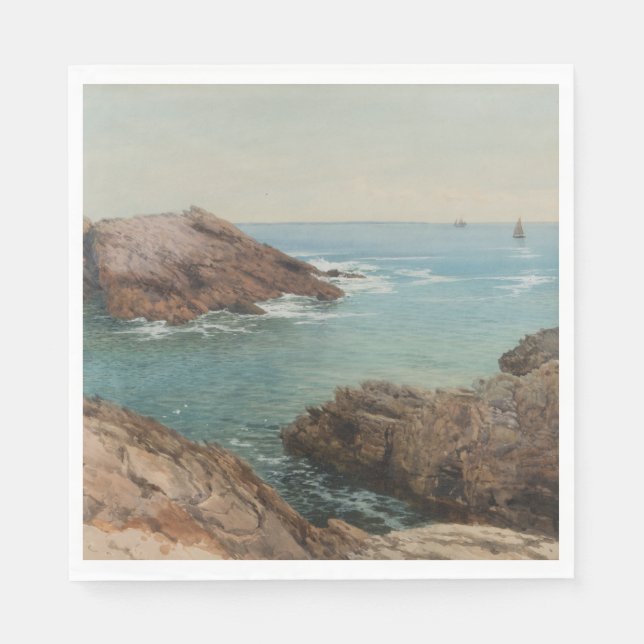 Serviette En Papier Vue sur la mer (Paysage côtier) (Marine) (Devant)
