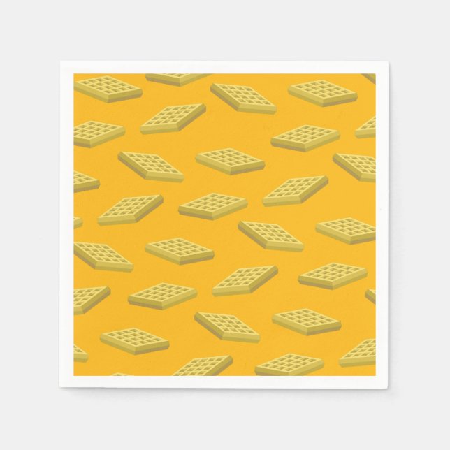Serviette En Papier Waffle Cute Breakfast Brunch Enfants 1er Anniversa (Devant)