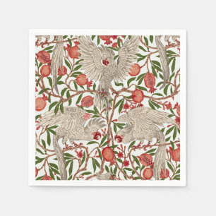 Serviette En Papier Walter Crane Cacatoès rosalbin Grenade rouge Art