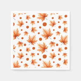 Serviette En Papier Watercolor Autumn Leaves Fall Foliage Thanksgiving