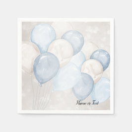 Serviette En Papier Watercolor Blue White Ballots Party
