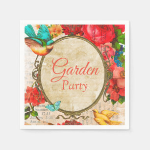 Serviette En Papier Watercolor Garden