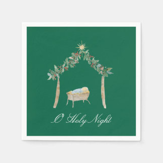 Serviette En Papier Watercolor Nativity