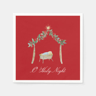Serviette En Papier Watercolor Nativity
