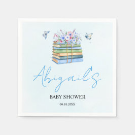 Serviette En Papier Watercolor New Chapter Begins baby boy shower