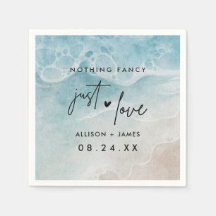 Serviette En Papier Watercolor Ocean Beach Mariage Elopement