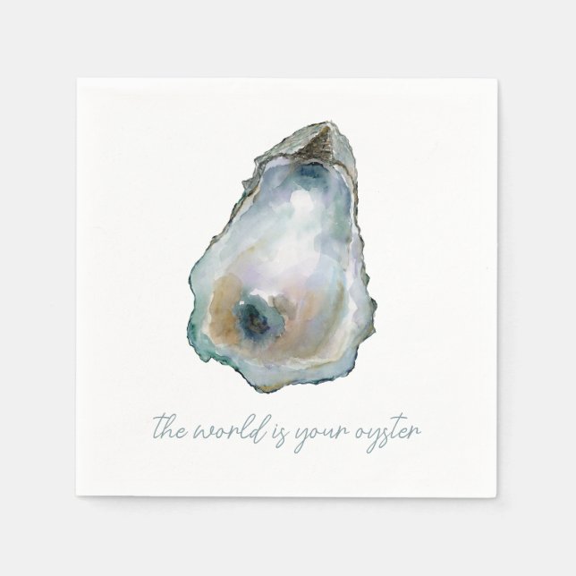Serviette En Papier Watercolor Oyster (Devant)