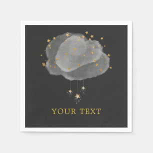Serviette En Papier Watercolor Stars Night Sky Party